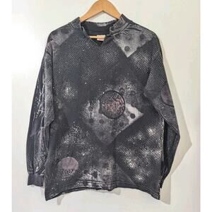 1991 Funk Press All Over Print Long Sleeve T-Shirt USA Vintage Large